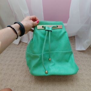 Mint green adjustable backpack